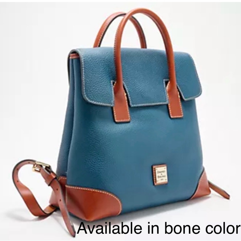 Dooney And Bourke Miranda Pebbled Leather Backpack In Bone Color, NWOT